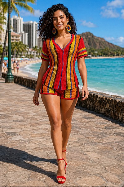 CROCHET SHORT SET